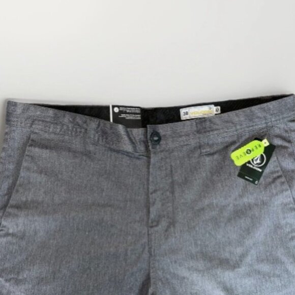 NEW Volcom Frickin Modern Straight Chino Shorts Gray Men's Size 38 Modern Fit - Picture 4 of 11
